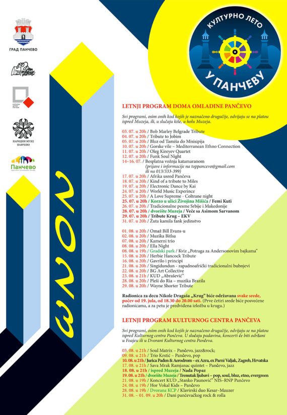 Kulturno leto u Pančevu 2023